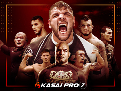 Kasai Pro 7 competition design flograppling graphics grappling kasai marketing matchup