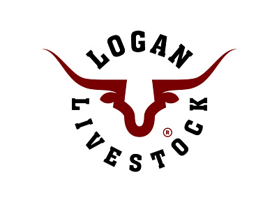 Logan Livestock agriculture brand buying cattle desing livestock logotype longhorn selling