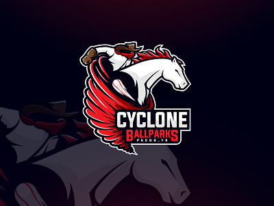 CYCLONE BALLPARKS baseball cyclone logo sport texas
