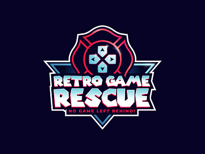 Retro Game Rescue brand brand design branddesigner brandidentity branding business logo buy and sell design graphic design identity logo logo game retro retro games store trade vector video games