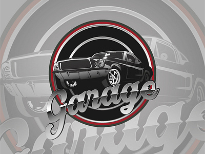 Garage automobile brand branding car classic design emblem garage graphic design illustration logo vector