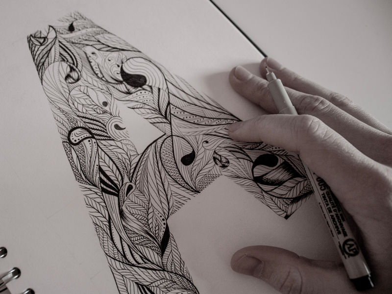 ‘A’ Illustration illustration drawing art design