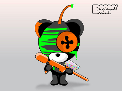 Paint Ball Boomy Bear bear boomy bear boomybear colors design paintball