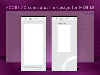 ADOBE XD conceptual redesign for Mobile phone