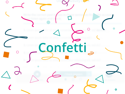 Confetti animation celebration confetti demo principle scoring transition