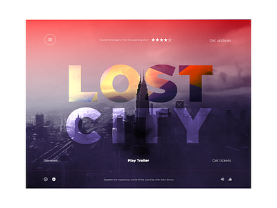 Lost city design movie art movie poster movies ui web design
