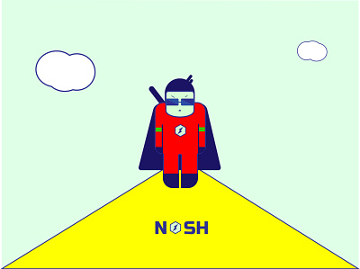 Nash character design illustration vector