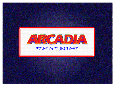 Arcadia illustration logo typography ui vector