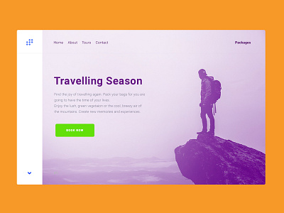 Travel branding design flat typography ui ux web deisgn