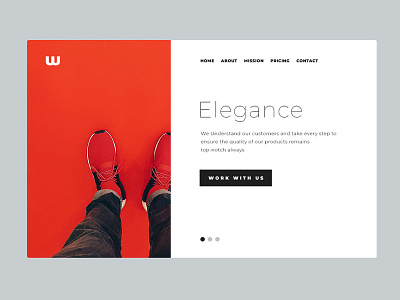 Elegance branding design flat typography ui web web design