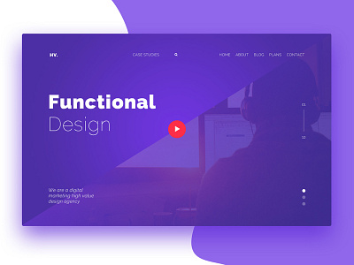 Functional Design branding clean dark design flat minimalism typography ui web design website