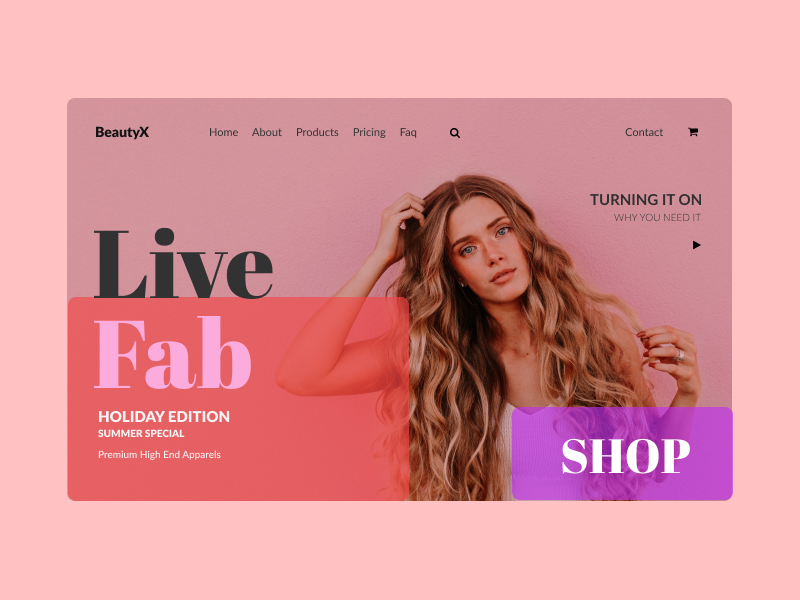 Header exploration beauty fashion design