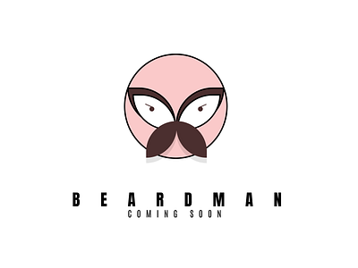 Beardman character design graphic design icon. illustration