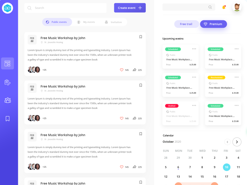 Events Management by Udayakumar on Dribbble