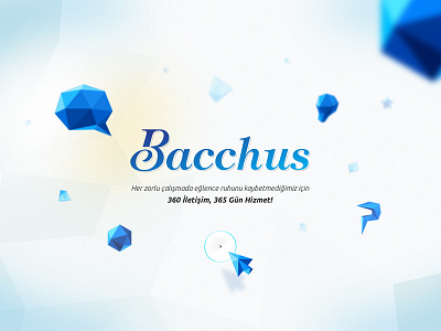 Bacchus agency blue landing portfolio ux uı