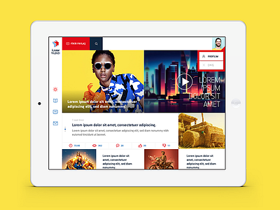 Ilham Yildizi Intranet design flat intranet news ux uı web