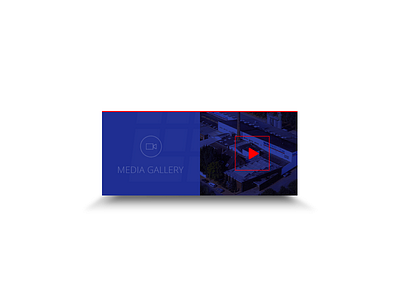 Video Banner banner blue red shadow video