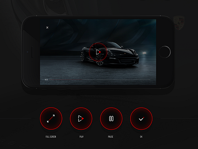 Porsche Mobil App Player app mobile player porsche ui ux
