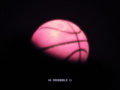 Hi Dribbble :) debut dribbble moon space