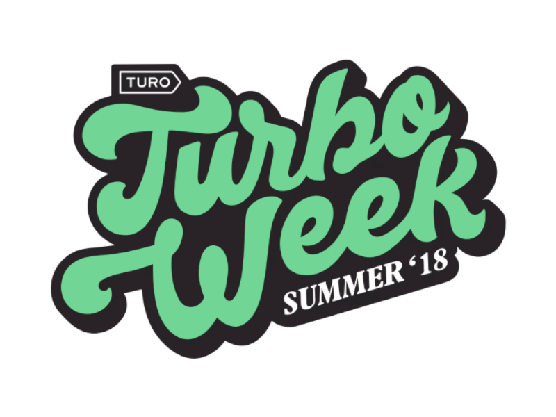 Turbo Week groovy hand lettering lettering turo