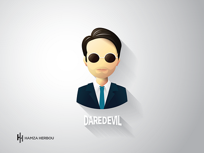 DareDevil character character daredevil design flat hero marvel vector