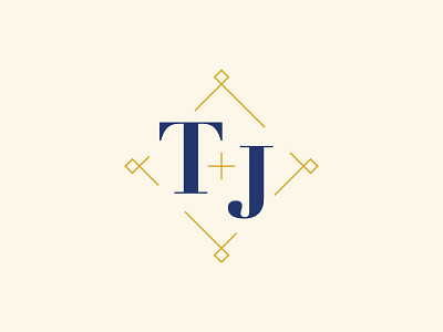 T+J Wedding Monogram branding invitation logo typography vector wedding