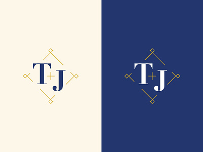 T+J Wedding Monogram Part 2 branding invitation logo typography vector wedding