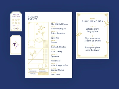 T+J Wedding Signs branding invitation print typography wedding