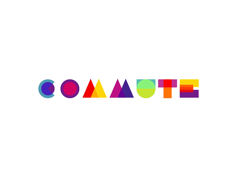 Commute Animated commute logo motion typography