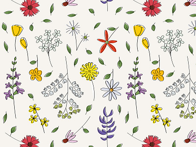 Flower Pattern flowers illustration invitation pattern wedding