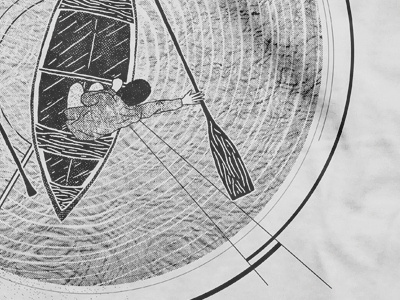 Vasudeva Shirt apparel art black boat design illustration lines shirt water