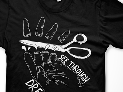 Cut Fingers apparel design hand illustration scissors shirt