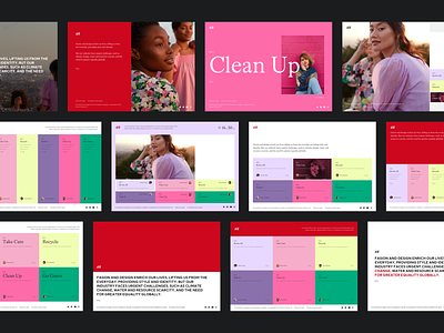 H&M Microsite colorful colors fashion fashion campaign interface responsive ui web