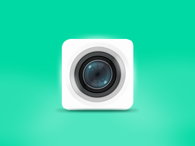 Camera Icon app camera clean concept icon ios iphone lens