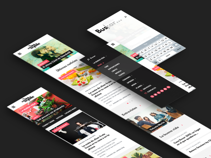 Responsive Blog - Menu blog responsive app interface user interface user experience smartphone ux ui mobile