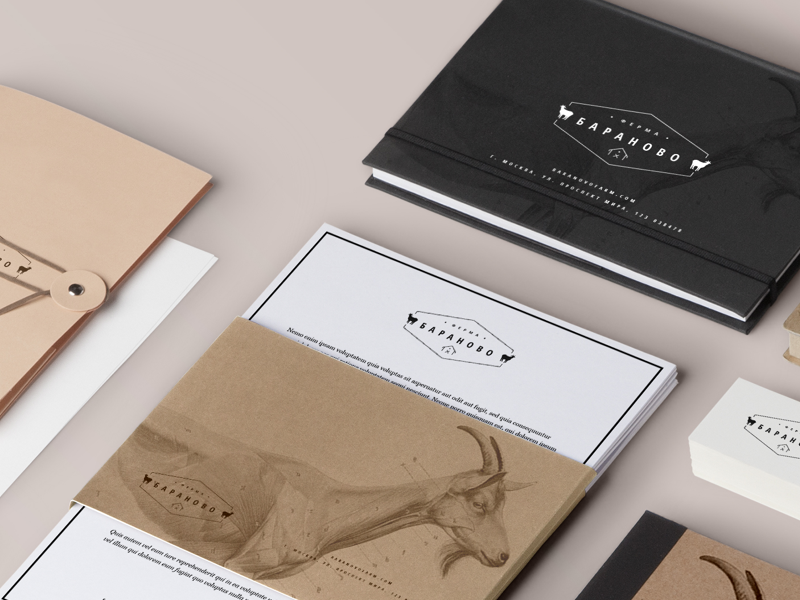 Baranovo Farm - Visual identity logotype logo identity minimal clean estationery visual identity branding farm brand