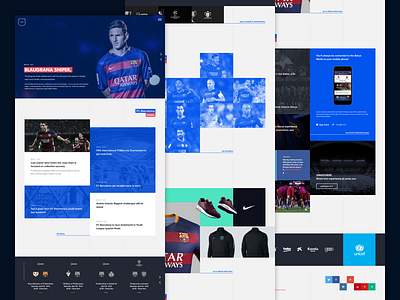 FC. Barcelona Home Design Concept concept design fcbarcelona football home interface landing layout sports ui ux webdesign