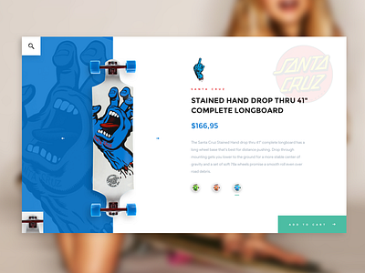 Daily UI Challenge #012 - Ecommerce Shop (Single Item) dailyui ecommerce eshop item longboard santa cruz shop single skate table ui wheel