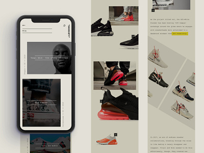Blog - Shoeciety #02 app blog clean interface minimal news product retro sneakers ui