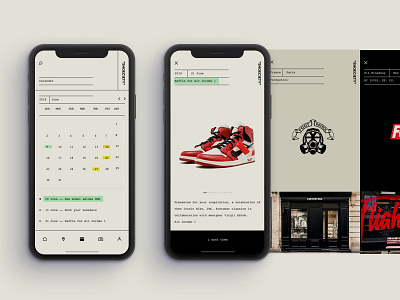 Calendar - Shoeciety #05 app calendar clean event interface simple sneakers ui ux