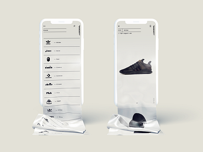 Brands - Shoeciety #06 app app concept interface ios minimal shoes simple sneakers ui ux