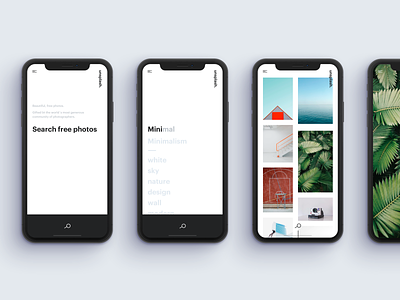 Daily UI Challenge #022 - Search app clean concept daily ui minimal photo search simple ui unsplash