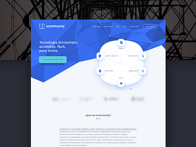 Icommunity Landing Page blockchain clean community crypto currency ico landing responsive tokens ui web design