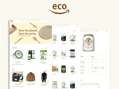 eco - eco-friendly e-commerce by amazon adobe branding design eco ecommerce ui uidesign user experience ux webdesign