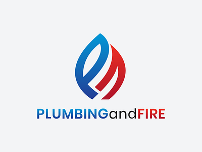 PlumbingandFire.com Logo branding design graphic design logo