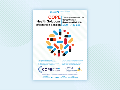 Cope Health Information Session Flyer branding design education event flyer graphic graphic design information