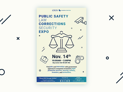 Public Safety, Law, Corrections, Security Expo Flyer adobe branding design education graphic design illustration typography