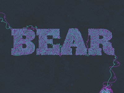 BEAR_YARN design flat illustration lettering type typography