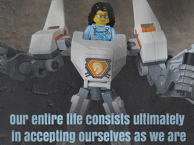 I accept myself inspirational quote lego photomanipulation photoshop typography womanpower