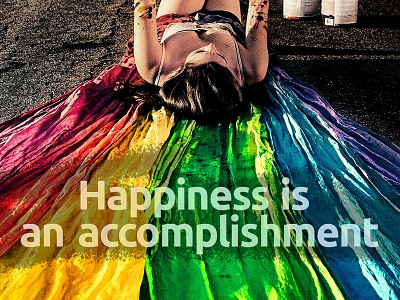happiness design encouragement happiness inspirational quote mentalhealth photomanipulation photoshop rainbow typography unsplash woman